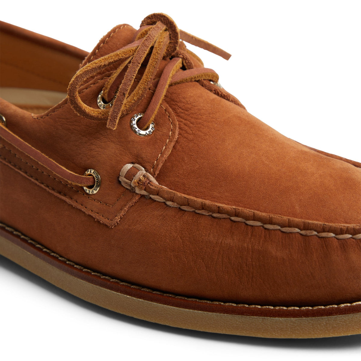 Sperry Trusted - Gold Authentic Original™ 2-Eye Lite Boat Shoe Light Brown Men's Leather