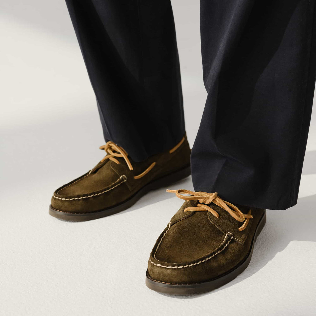 Sperry Trusted - Authentic Original™ 2 Eye Ripple Boat Shoe Olive