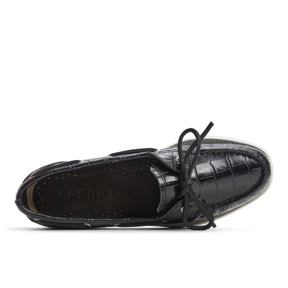 Sperry Recommended - Authentic Original™ 1 Eye Boat Shoe Black Women's Leather