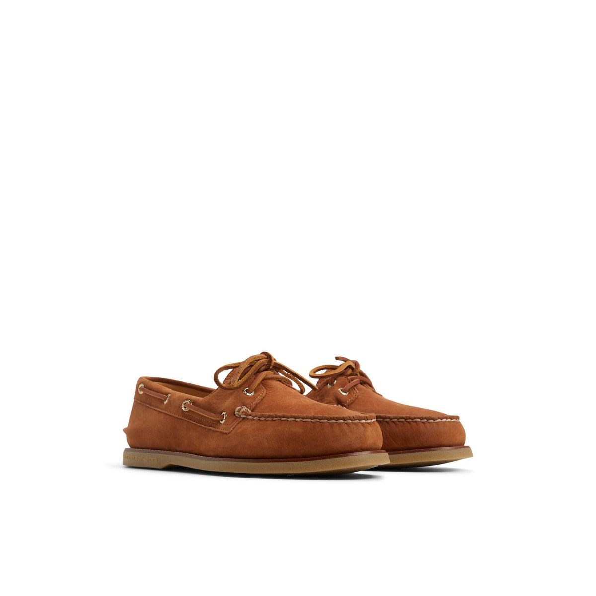 Sperry Trusted - Gold Authentic Original™ 2-Eye Lite Boat Shoe Light Brown Men's Leather