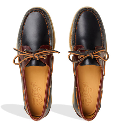 Sperry Signature - Gold Authentic Original™ 2-Eye Lite Boat Shoe Black Combo Men's Leather
