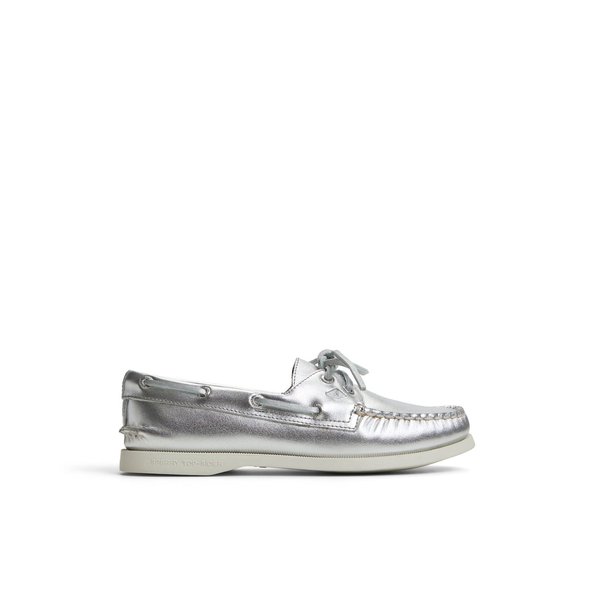 Sperry Customer Favorite - Authentic Original™ 2 Eye Boat Shoe Silver Women's Leather