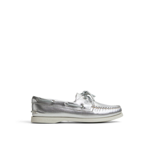 Sperry Customer Favorite - Authentic Original™ 2 Eye Boat Shoe Silver Women's Leather
