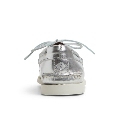 Sperry Customer Favorite - Authentic Original™ 2 Eye Boat Shoe Silver Women's Leather