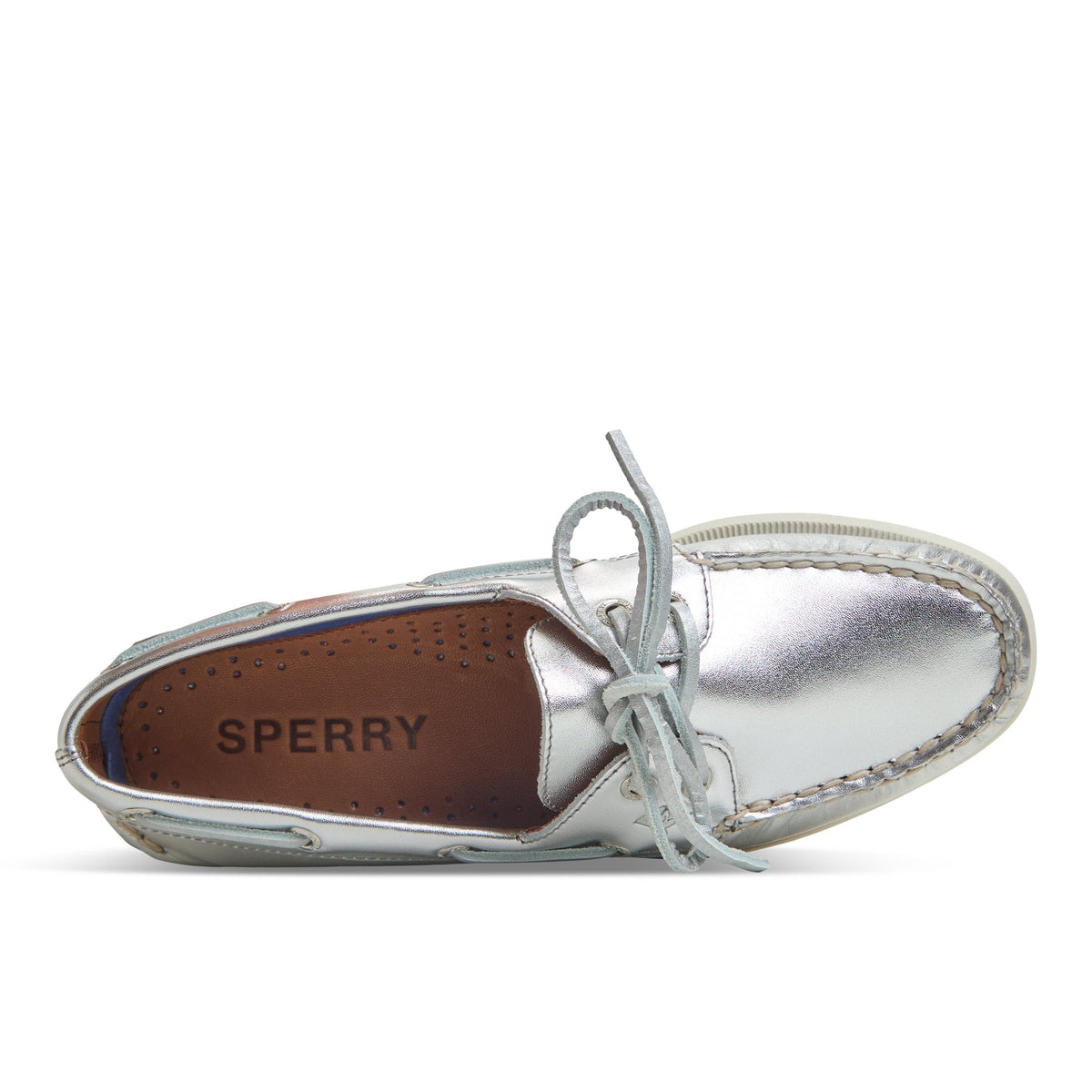 Sperry Customer Favorite - Authentic Original™ 2 Eye Boat Shoe Silver Women's Leather
