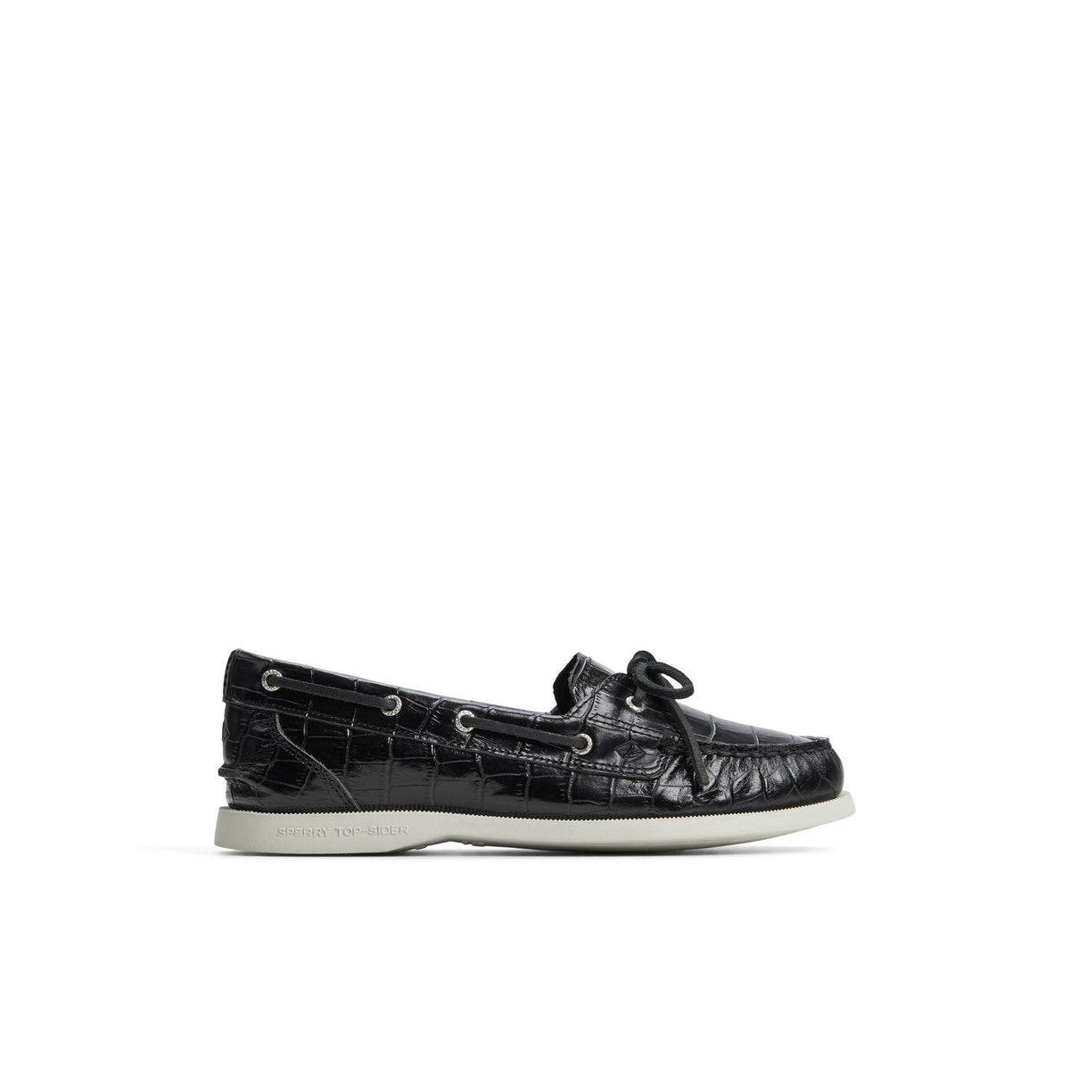 Sperry Recommended - Authentic Original™ 1 Eye Boat Shoe Black Women's Leather