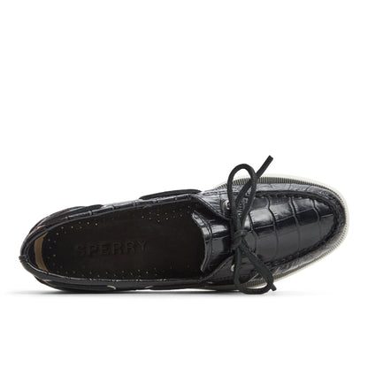 Sperry Recommended - Authentic Original™ 1 Eye Boat Shoe Black Women's Leather