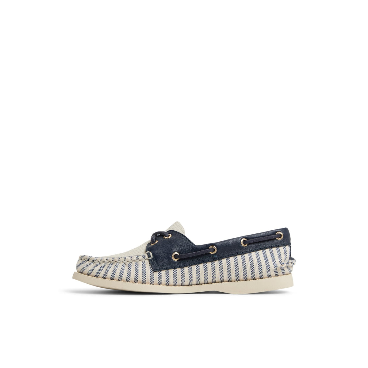 Sperry Featured - Authentic Original™ 2 Eye Boat Shoe White/Navy Women's Women