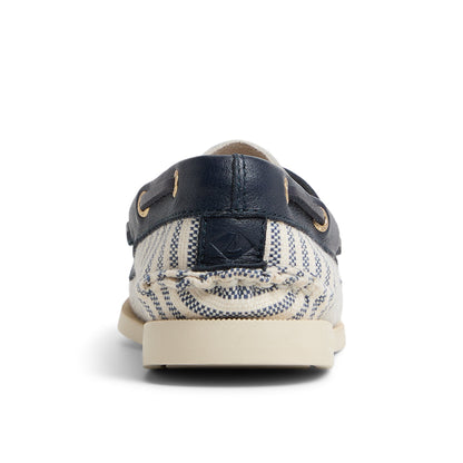 Sperry Featured - Authentic Original™ 2 Eye Boat Shoe White/Navy Women's Women