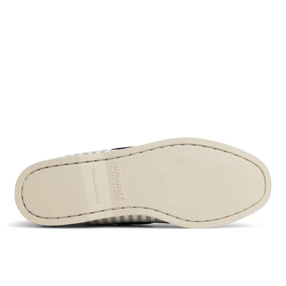 Sperry Featured - Authentic Original™ 2 Eye Boat Shoe White/Navy Women's Women