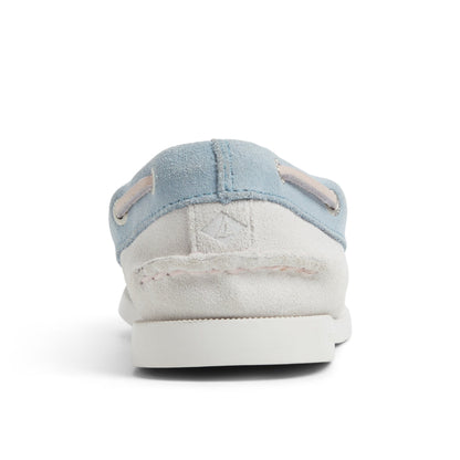 Sperry Trending - Authentic Original™ 2 Eye Boat Shoe White/Blue Women's Women