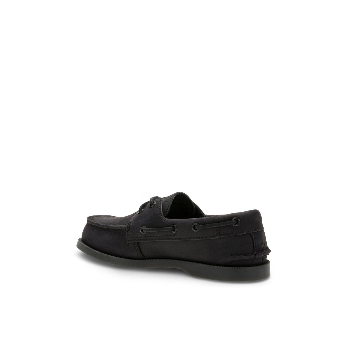 Sperry Best Seller - Aokleather Black Kids Boat Shoes
