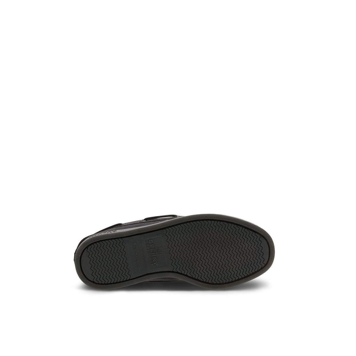 Sperry Best Seller - Aokleather Black Kids Boat Shoes