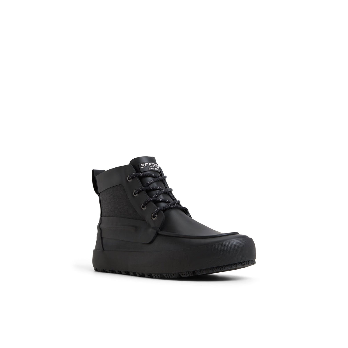 Sperry Trusted - Sleek Lace Up Boot Black
