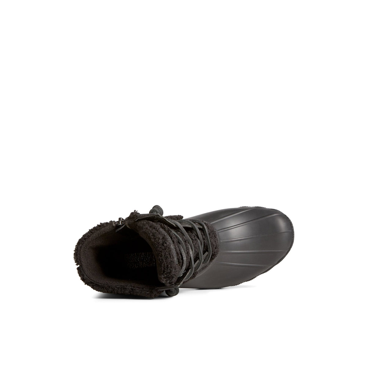 Sperry Essential - Saltwater™ Rainbow Sherpa Duck Boot Black