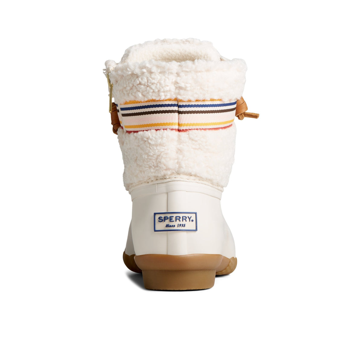Sperry Great Value - Saltwater™ Rainbow Sherpa Duck Boot Bone
