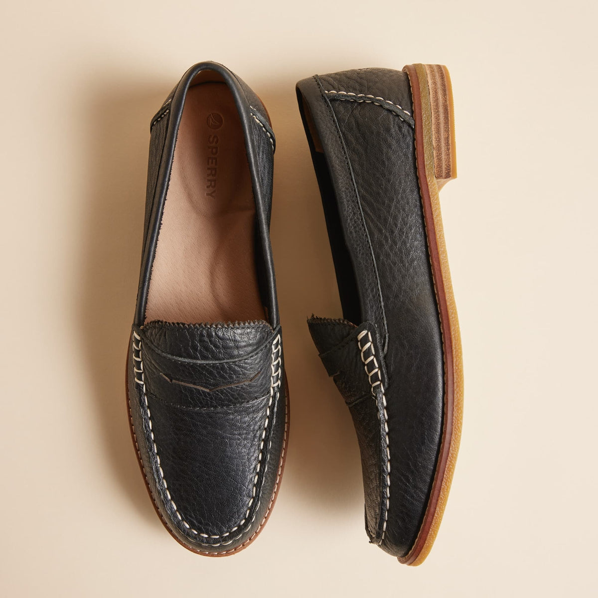 Sperry Sale - Seaport Penny Leather Loafer Black