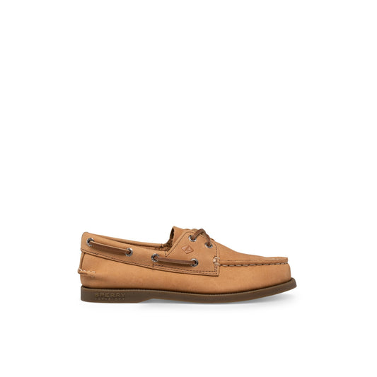 Sperry Trusted - Aokleather Dark Brown Kids Boat Shoes