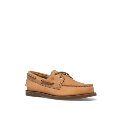 Sperry Trusted - Aokleather Dark Brown Kids Boat Shoes