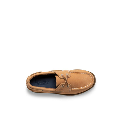 Sperry Trusted - Aokleather Dark Brown Kids Boat Shoes